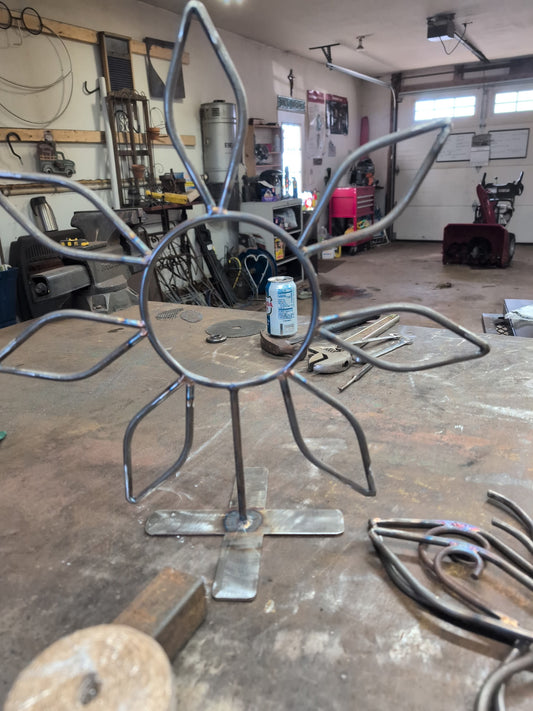 Handcrafted Steel Sunburst Sculpture